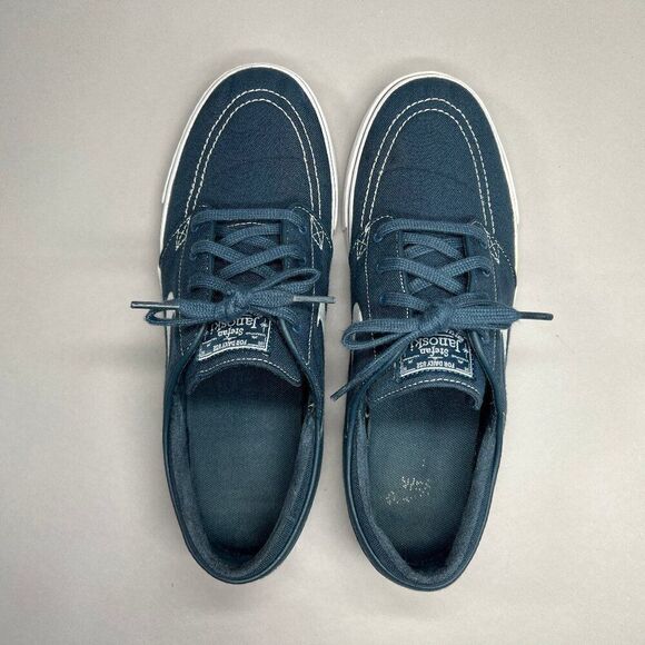Nike SB Zoom Men's Size 8 Stefan Janoski Blue Canvas Skate Shoes - Picture 9 of 12